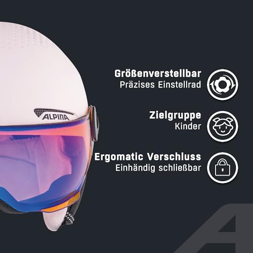 ALPINA ZUPO Visor Q-LITE Skihelm für Kinder mit Visier