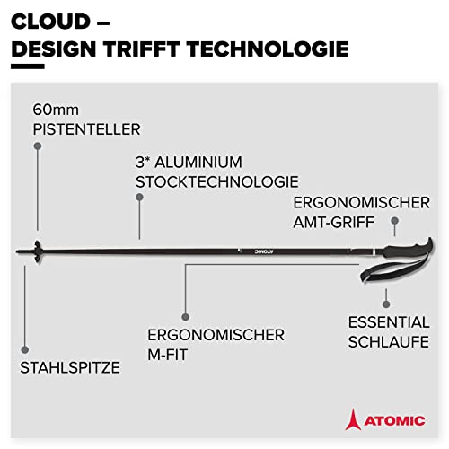 ATOMIC CLOUD Skistöcke aus Aluminium mit Pistenteller