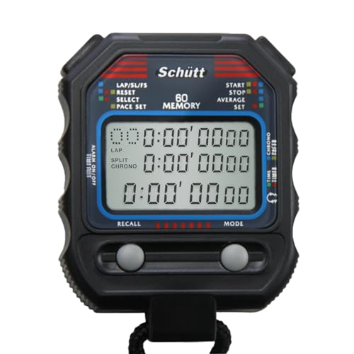 SCHÜTT Stoppuhr PC-90 mit 60 Memory Speicher und Druckpunktmechanik