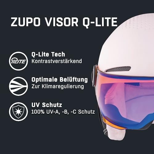 ALPINA ZUPO Visor Q-LITE Skihelm für Kinder mit Visier