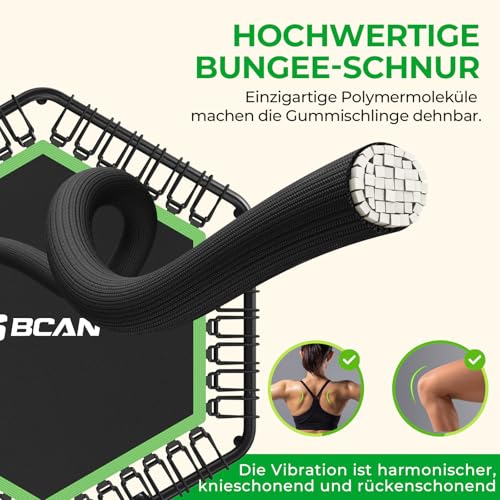 BCAN Fitness-Trampolin 122 cm mit T-Griff bis 250 kg