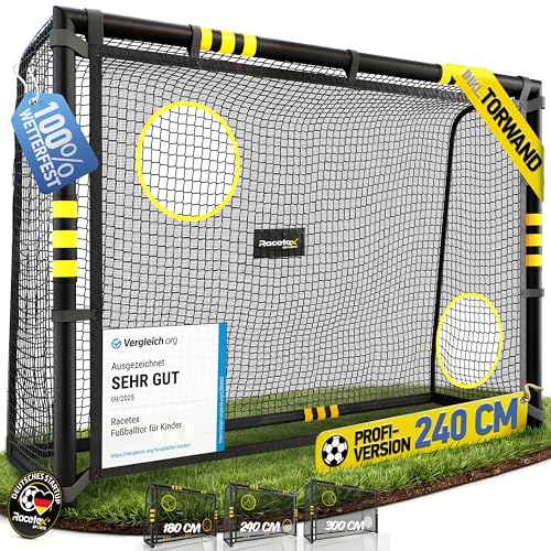 Racetex Fußballtor für Garten mit Polsterung und Erdankern