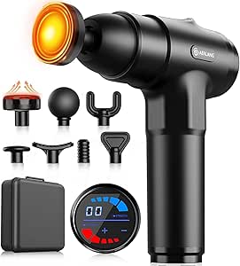 Massagepistole mit Wärmefunktion – 20 Stufen & LED-Display