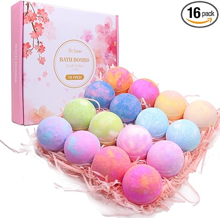 16 Bio-Badebomben mit ätherischen Ölen – Geschenkset