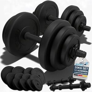 ArtSport Hantelset 20-40 kg mit 2 Kurzhanteln und Gewichten