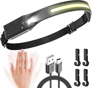 UNBON LED Stirnlampe wiederaufladbar mit Bewegungssensor