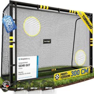 Racetex Fußballtor für Garten mit Polsterung und Erdankern