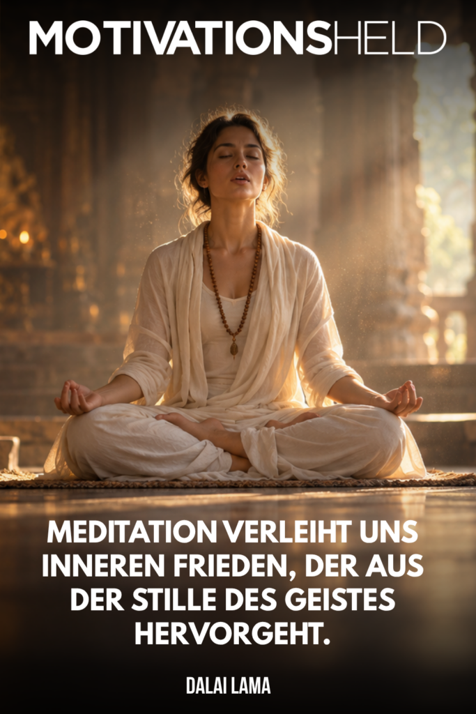 Dalai Lama Zitat über Meditation und inneren Frieden