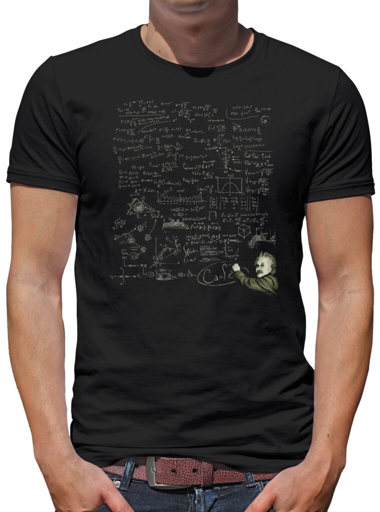 Einstein E=mc² T-Shirt (Bio-Baumwolle, Druck in Deutschland)